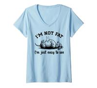Donna Non Sono Grasso. Sono Solo Facile Vedere Il Bassotto Maglietta con Collo a V