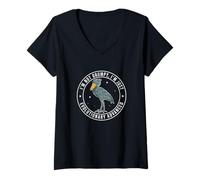 Donna Non sono scontroso, sono solo Evolutionary Advanced Funny Shoebill Maglietta con Collo a V