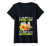 Donna Non Sono Un Poliziotto Alimentare, Solo Un nutrizionista Maglietta con Collo a V