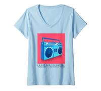 Donna Non Sono Vecchio Sono Vintage - Retro Vibes Old School Tribes Maglietta con Collo a V