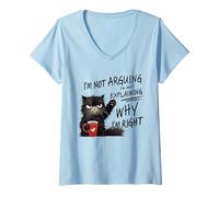 Donna Non STO discutendo STO Solo spiegando perché Ho Ragione Maglietta con Collo a V