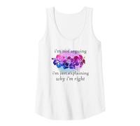 Donna Non STO litigando Solo spiegando perché Ho Ragione Sarcasmo Divertente Canotta