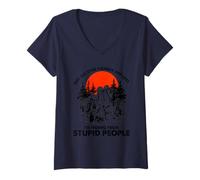 Donna Non tutti coloro che vagano sono persi Mi sto nascondendo da persone stupide Maglietta con Collo a V