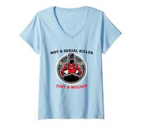 Donna Non Un Serial Killer, Solo Un Saldatore Wedler Weld Maglietta con Collo a V