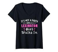 Donna Non una festa fino a quando una ragazza Lexington cammina nella ragazza del Kentucky Maglietta con Collo a V