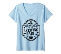 Donna Nonna della Brewing Baby Halloween Citazione Maglietta con Collo a V