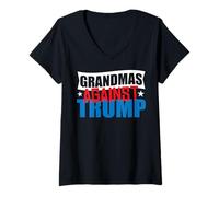 Donna Nonne contro Trump Elezione 2020 Donald Democratico Regalo Maglietta con Collo a V