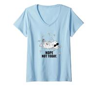 Donna Nope Not Today Cool Sheep con occhiali da sole Maglietta con Collo a V