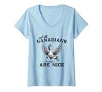 Donna Not all Canadian Are Nice Maglietta con Collo a V