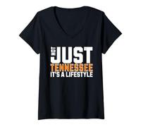 Donna Not Just Tennessee, It's a Lifestyle. Loyal Tennessee Fan Maglietta con Collo a V