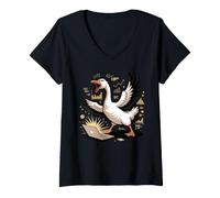 Donna Not Very Data Driven Goose Data Analyst Pun Maglietta con Collo a V