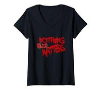 Donna Nothing Else Matters T-Shirt - Iconic & Meaningful Design Maglietta con Collo a V