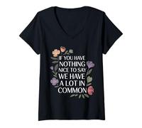 Donna Nothing Nice We’ve Got That in Common |- Maglietta con Collo a V