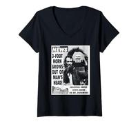 Donna Notizie settimanali dal Mondo - Copertina di Horn Man Maglietta con Collo a V