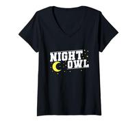 Donna Notturno Notturno Tipo di Sonno Maglietta con Collo a V