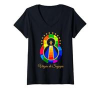 Donna Nuestra Señora de Suyapa Patrona de Honduras Maglietta con Collo a V