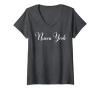 Donna Nueva York Maglietta con Collo a V
