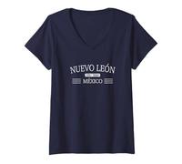 Donna Nuevo Leon Messico Maglietta con Collo a V