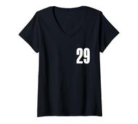 Donna Number Twenty Nine #29 - Uniforme per Squadre Sportive, Compleanno 29 Maglietta con Collo a V