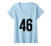 Donna Numero 46 Maglietta con Collo a V