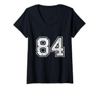 Donna Numero 84 Maglietta con Collo a V