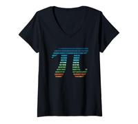 Donna Numero irrazionale Pi Simbolo Infinito matematico matematico Maglietta con Collo a V