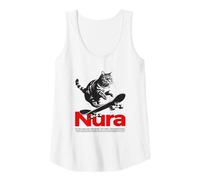 Donna NURA - Bellissimo nome di ragazza con gatto e skateboard Canotta