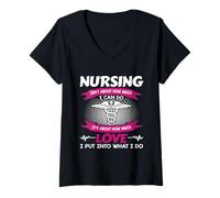 Donna Nursing Isn't About How Much I Can Do Nurse Love Maglietta con Collo a V
