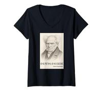 Donna O si pensa o si crede - Schopenhauer Filosofia Frasi Maglietta con Collo a V