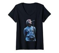 Donna Oasi Liam Gallagher Live al Balloch Castle Country Park Maglietta con Collo a V