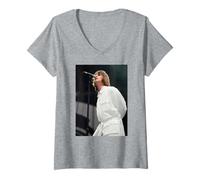 Donna Oasi Liam Gallagher Live Knebworth Britpop 1996 Maglietta con Collo a V