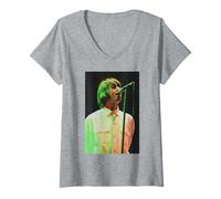Donna Oasis Liam Gallagher dal Vivo a Knebworth 1996 Maglietta con Collo a V
