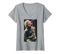 Donna Oasis Liam Gallagher Live At Balloch Castle Scozia Maglietta con Collo a V