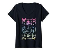 Donna Oca Cappello Strega Fiocco Civetta Ragazze Streghe Pastello Maglietta con Collo a V
