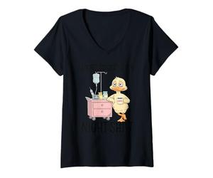 Donna Oca Senza Titolo sul Turno di Notte Maglietta con Collo a V