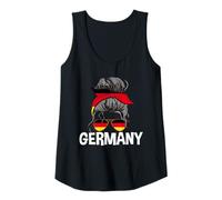 Donna Occhiali da Sole con Bandiera Tedesca per Chignon e Capelli disordinati Canotta