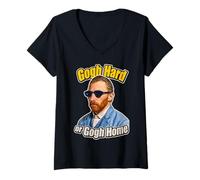 Donna Occhiali da Sole Van Gogh - Gogh Hard Home Painter Humor Maglietta con Collo a V