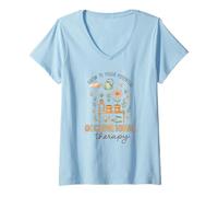 Donna Occupational Therapy Grow To Your Potential Garden Graphic Maglietta con Collo a V