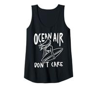 Donna Ocean Air Don't Care Surfer Girl Beach Life Surf Donne Canotta