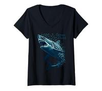 Donna Ocean Child Creatura Marina Maglietta con Collo a V