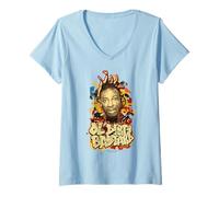 Donna ODB Ol Dirty Ba-ard Splash Graffiti Hip Hop Rap Anni '90 Retro Maglietta con Collo a V