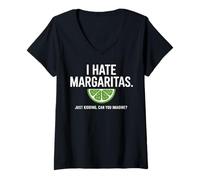 Donna Odio Margaritas Stavo scherzando Fetta di Lime Humor Maglietta con Collo a V