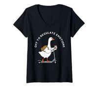 Donna off per Regolare Le Emozioni Silly Goose SPED Teacher Counselor Maglietta con Collo a V