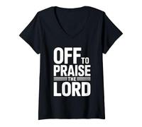 Donna off To Praise The Lord Maglietta con Collo a V