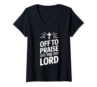 Donna off To Praise The Lord Maglietta con Collo a V