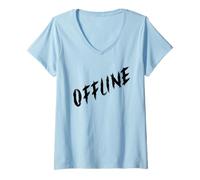 Donna Offline Maglietta con Collo a V