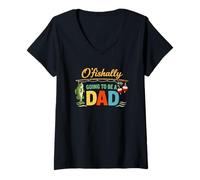 Donna O'Fishally Going To Be A Dad Funny Fishing Annuncio Maglietta con Collo a V