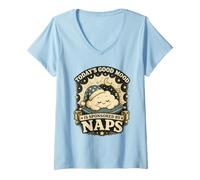 Donna Oggi Good Moods è sponsorizzato da Naps Napping Humor Maglietta con Collo a V