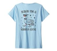 Donna Oggi sono una Serious Goose Funny Cowboy Goose Maglietta con Collo a V