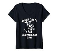 Donna Ogni giorno abbraccia il tuo cane da giorno Geryhound Maglietta con Collo a V